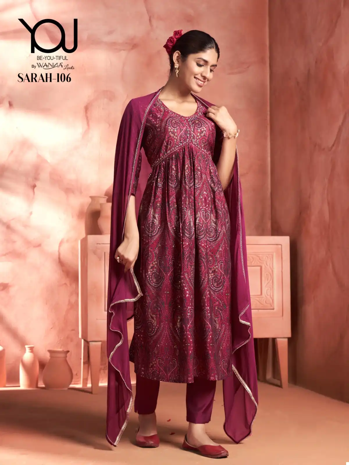 Wanna Sarah Rayon Wholesale Fancy Hand Work Alia Cut Pattern Kurti Combo Set Catalogc — Wholesale Salwar Suits, MPA wholesale from Surat - Gallery Image 3