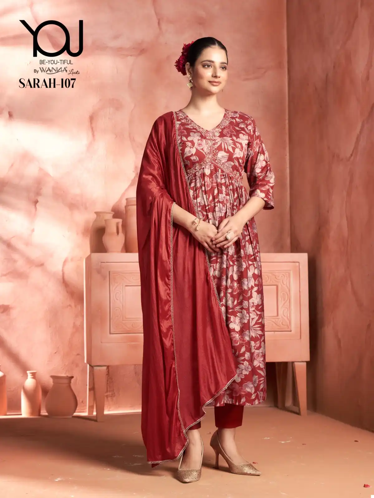 Wanna Sarah Rayon Wholesale Fancy Hand Work Alia Cut Pattern Kurti Combo Set Catalogc — Wholesale Salwar Suits, MPA wholesale from Surat - Gallery Image 4