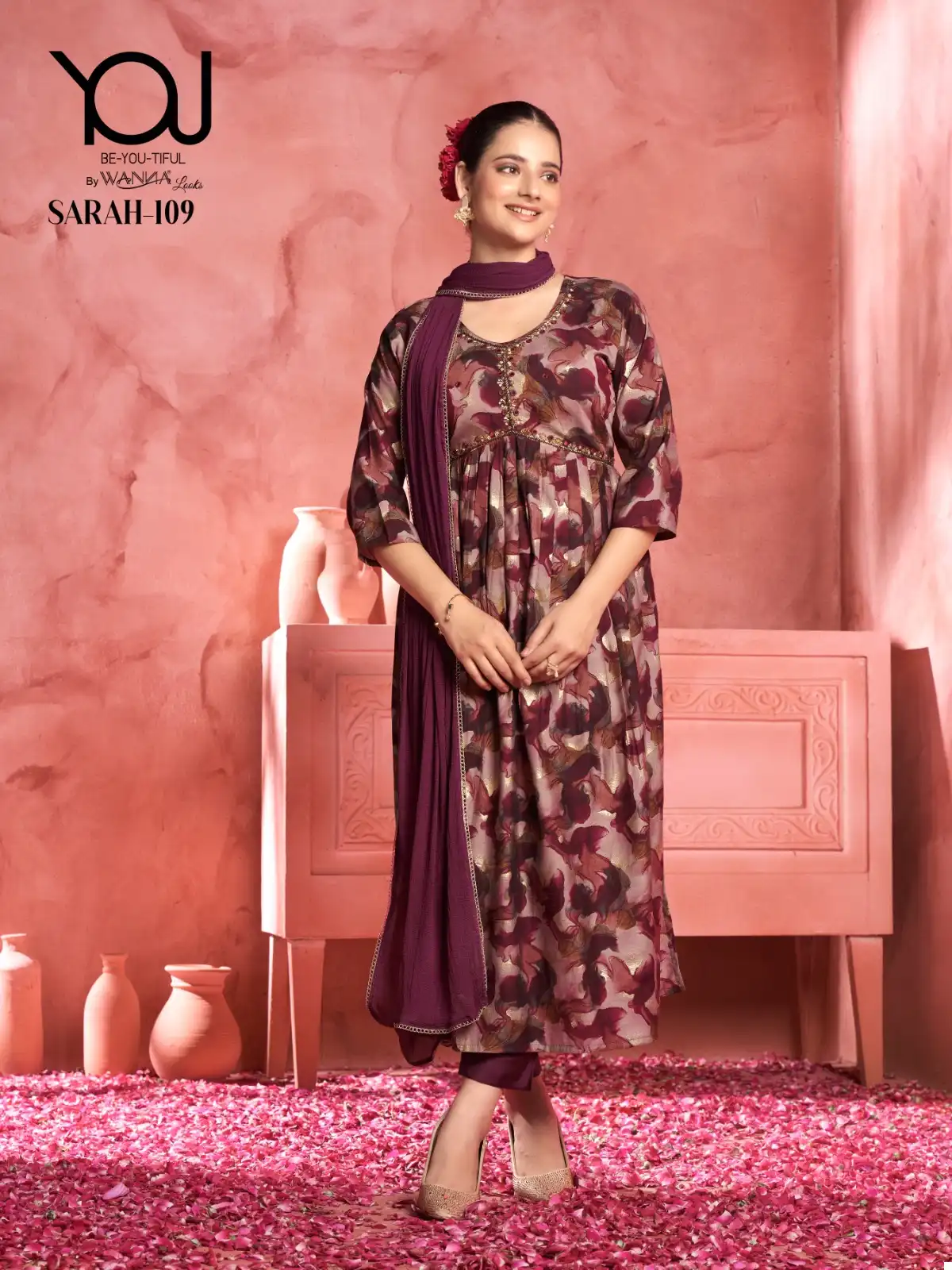 Wanna Sarah Rayon Wholesale Fancy Hand Work Alia Cut Pattern Kurti Combo Set Catalogc — Wholesale Salwar Suits, MPA wholesale from Surat - Gallery Image 5