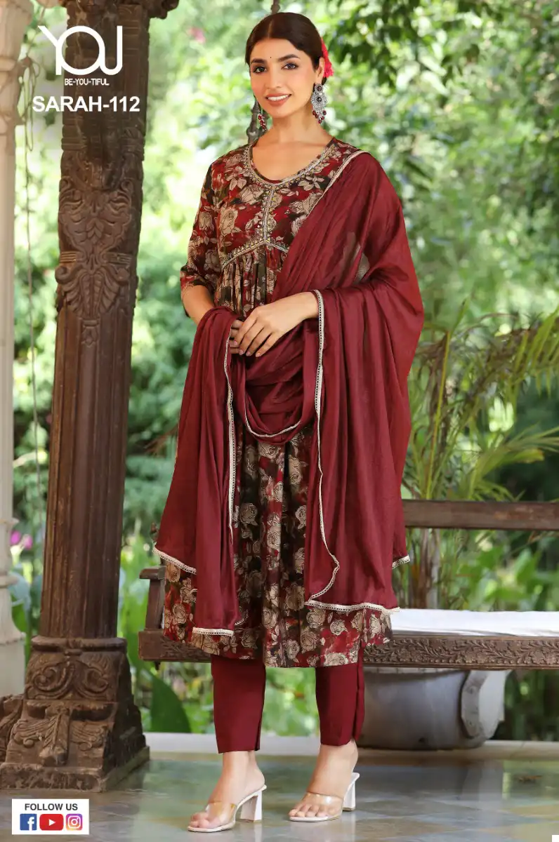 Wanna Sarah Rayon Wholesale Fancy Hand Work Alia Cut Pattern Kurti Combo Set Catalogc — Wholesale Salwar Suits, MPA wholesale from Surat - Gallery Image 8