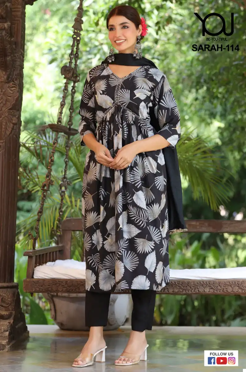 Wanna Sarah Rayon Wholesale Fancy Hand Work Alia Cut Pattern Kurti Combo Set Catalogc — Wholesale Salwar Suits, MPA wholesale from Surat - Gallery Image 12