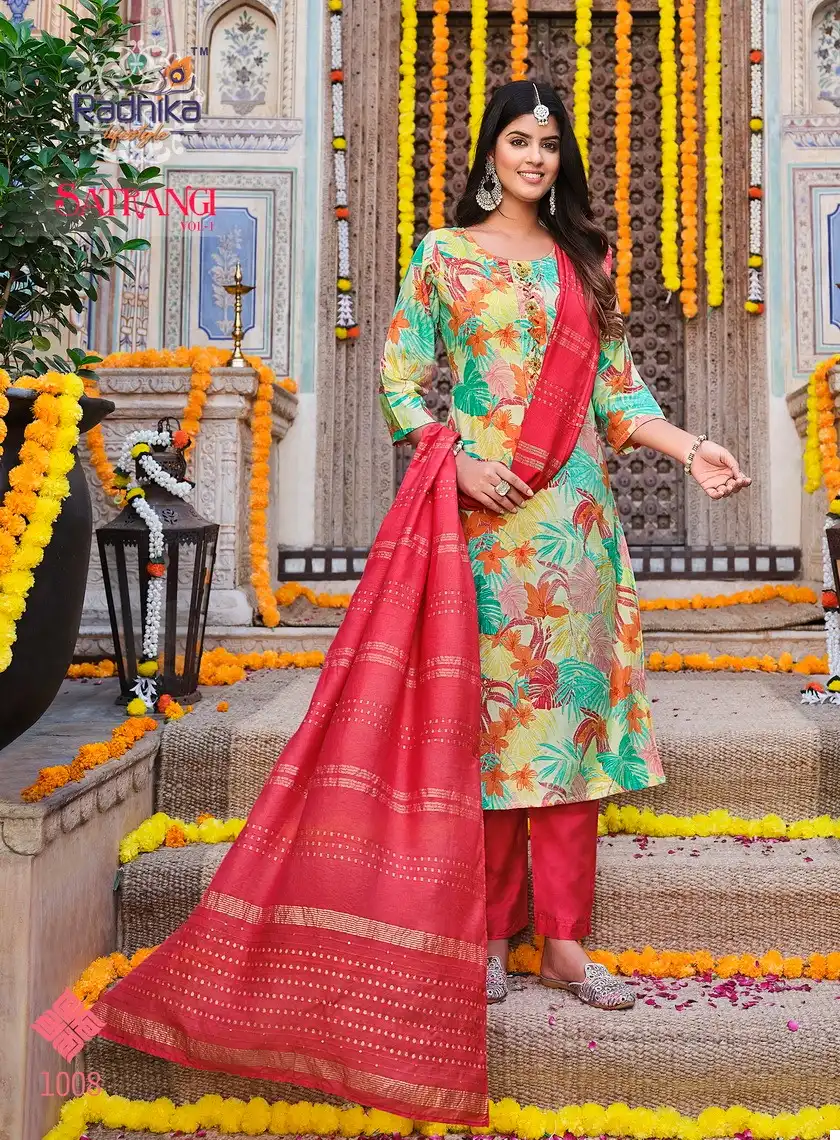 Radhika Lifestyle Satrangi Vol 1 Modal Wholesale Designer Readymade Salwar Suit Catalog — Wholesale Salwar Suits, MPA wholesale from Surat - Gallery Image 8
