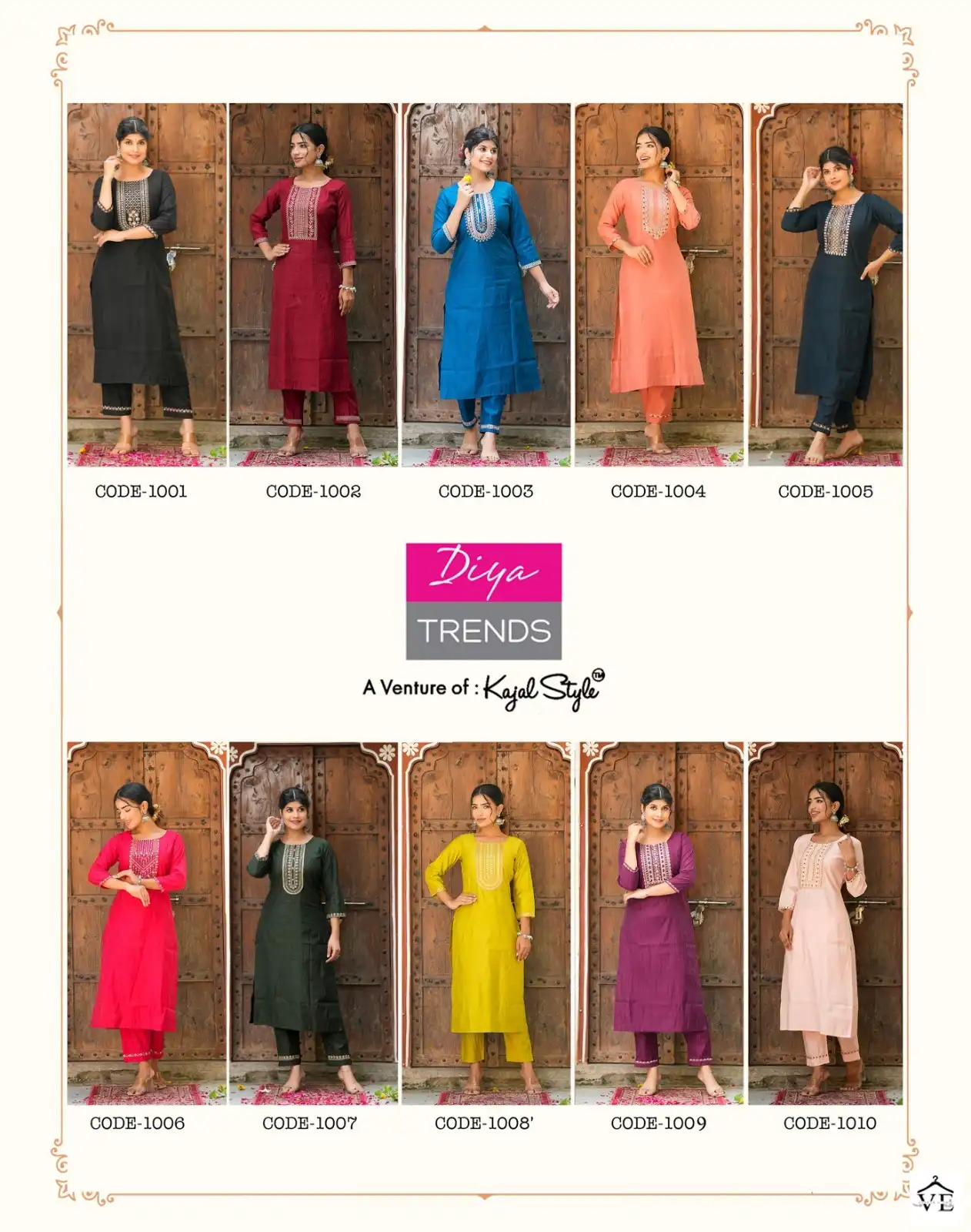 Diya Trends Satrangi Vol 1 Heavy Maslin Wholesale Fancy Kurtis Catalog — Wholesale Kurtis, Diya Trends wholesale from Surat — view 11