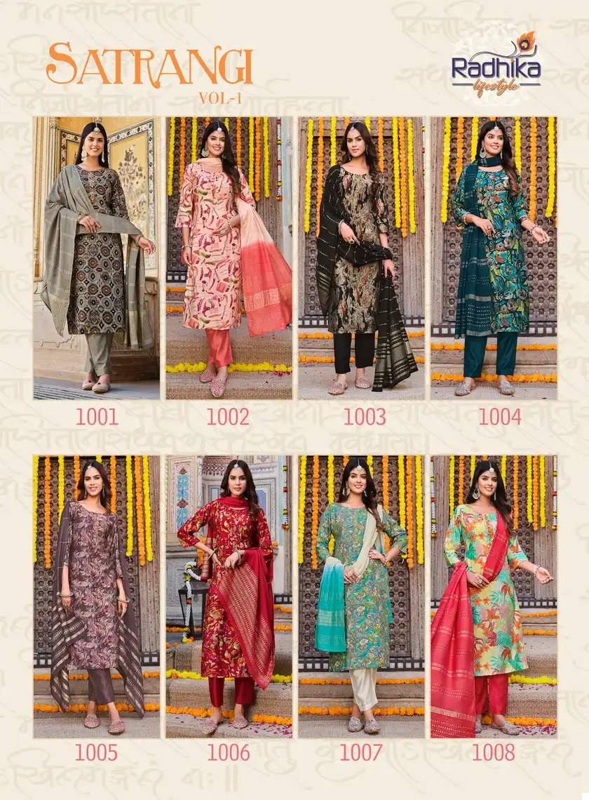Radhika Lifestyle Satrangi Vol 1 Modal Wholesale Designer Readymade Salwar Suit Catalog — Wholesale Salwar Suits, MPA wholesale from Surat — view 9