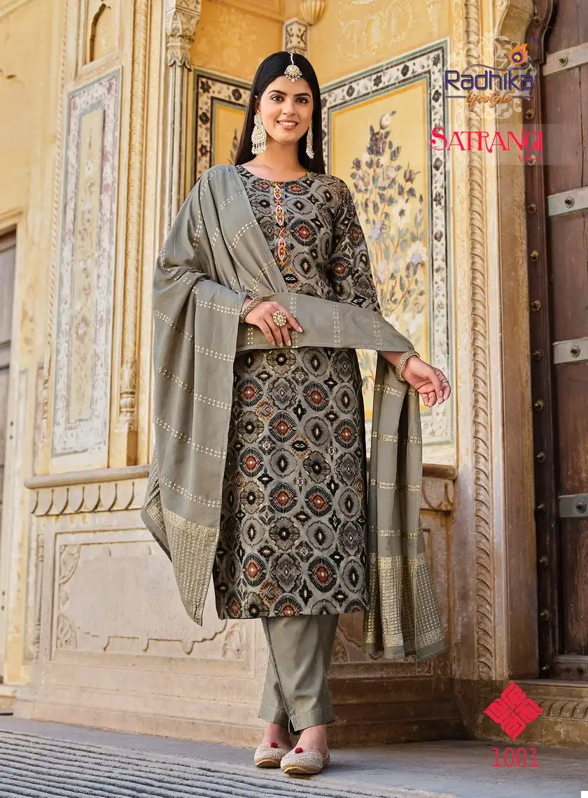 Radhika Lifestyle Satrangi Vol 1 Modal Wholesale Designer Readymade Salwar Suit Catalog — Wholesale Salwar Suits, MPA wholesale from Surat - Gallery Image 3