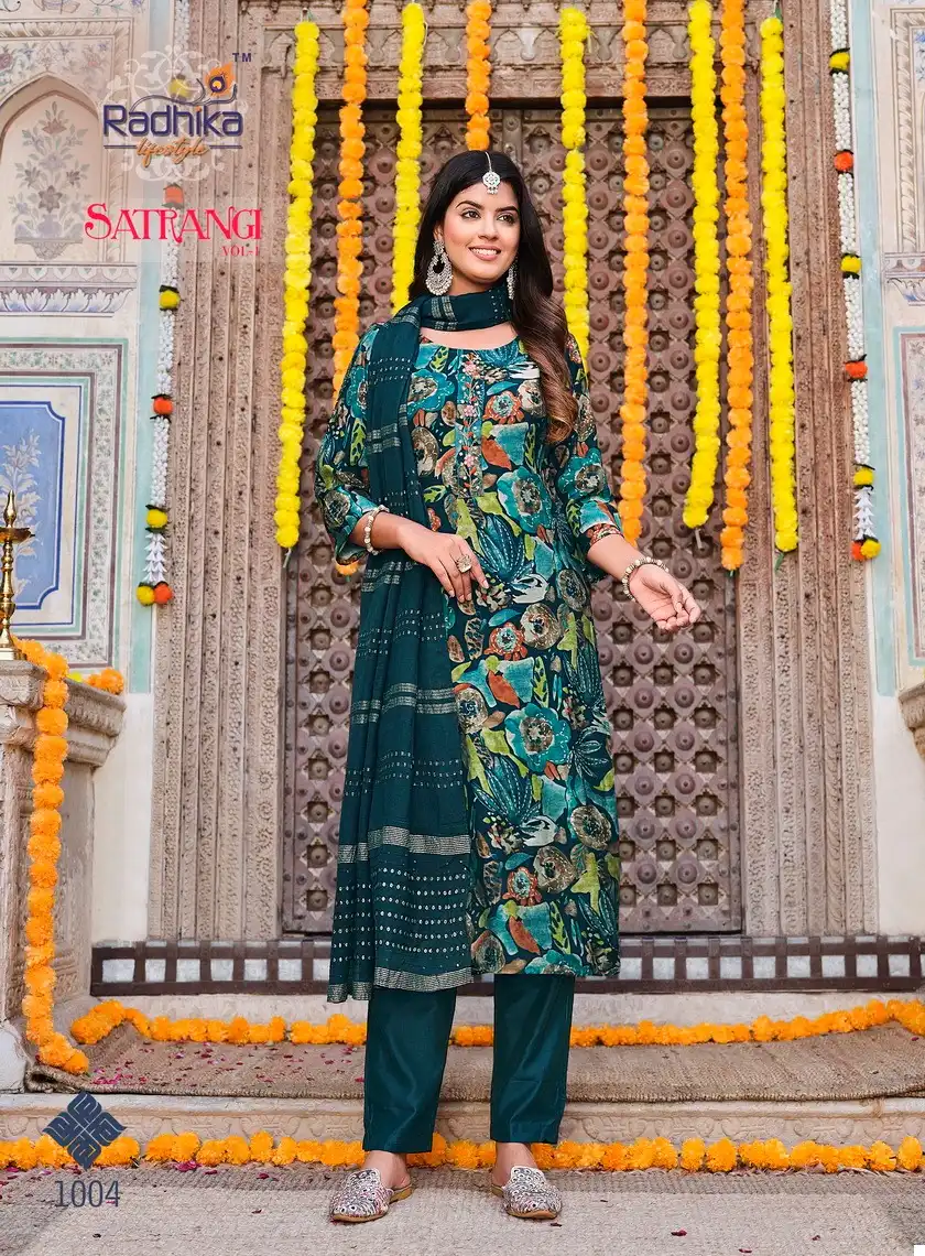 Radhika Lifestyle Satrangi Vol 1 Modal Wholesale Designer Readymade Salwar Suit Catalog — Wholesale Salwar Suits, MPA wholesale from Surat - Gallery Image 4