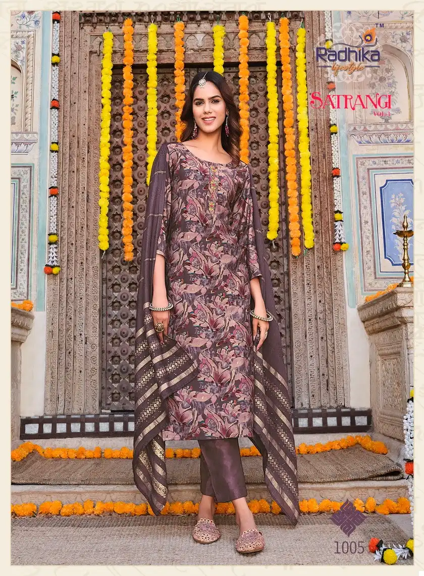 Radhika Lifestyle Satrangi Vol 1 Modal Wholesale Designer Readymade Salwar Suit Catalog — Wholesale Salwar Suits, MPA wholesale from Surat - Gallery Image 6