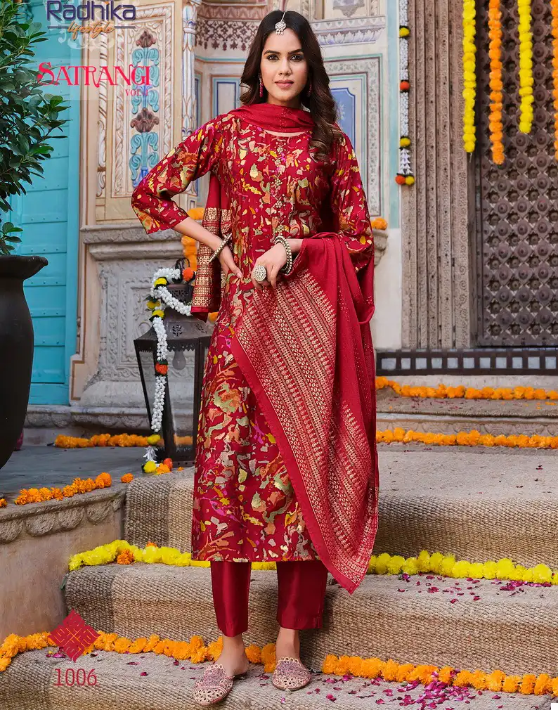 Radhika Lifestyle Satrangi Vol 1 Modal Wholesale Designer Readymade Salwar Suit Catalog — Wholesale Salwar Suits, MPA wholesale from Surat — view 1