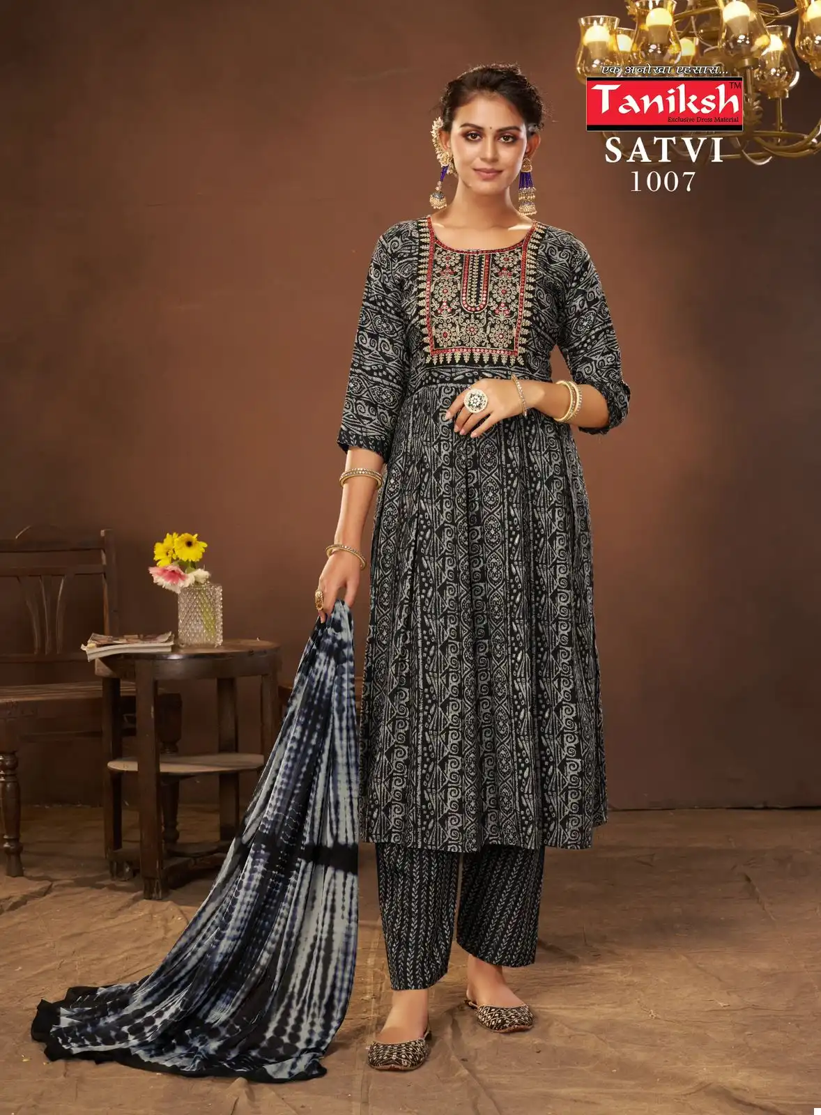 Taniksh Satvi Capsule Print Wholesale Anarkali Style Readymade Suits Catalog — Wholesale Salwar Suits, MPA wholesale from Surat - Gallery Image 4