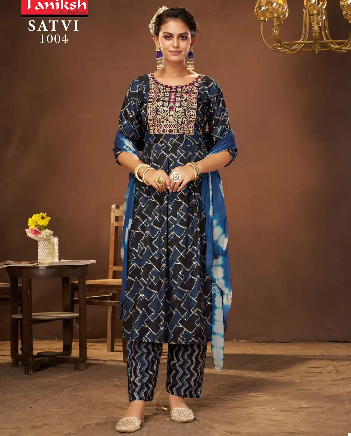 Taniksh Satvi Capsule Print Wholesale Anarkali Style Readymade Suits Catalog — Wholesale Salwar Suits, MPA wholesale from Surat — view 1
