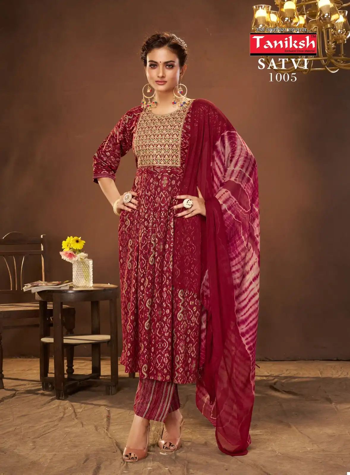 Taniksh Satvi Capsule Print Wholesale Anarkali Style Readymade Suits Catalog — Wholesale Salwar Suits, MPA wholesale from Surat - Gallery Image 7