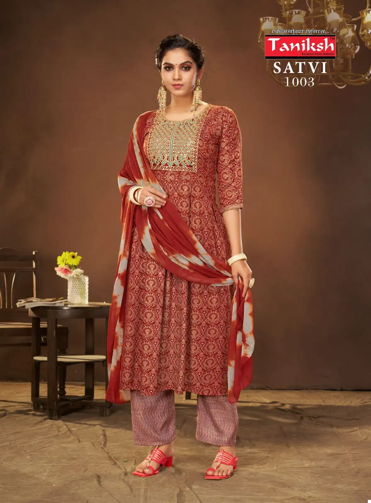 Taniksh Satvi Capsule Print Wholesale Anarkali Style Readymade Suits Catalog — Wholesale Salwar Suits, MPA wholesale from Surat - Gallery Image 8