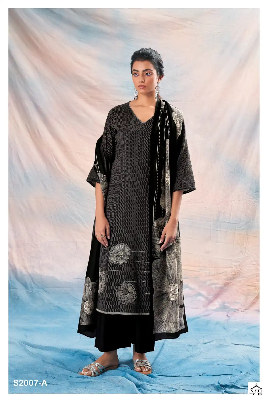 Ganga Sayla 2007 Pure Pashmina Wholesale Designer Winter Wear Salwar Suit Catalog — Wholesale Salwar Suits, Ganga wholesale from Surat - Gallery Image 2
