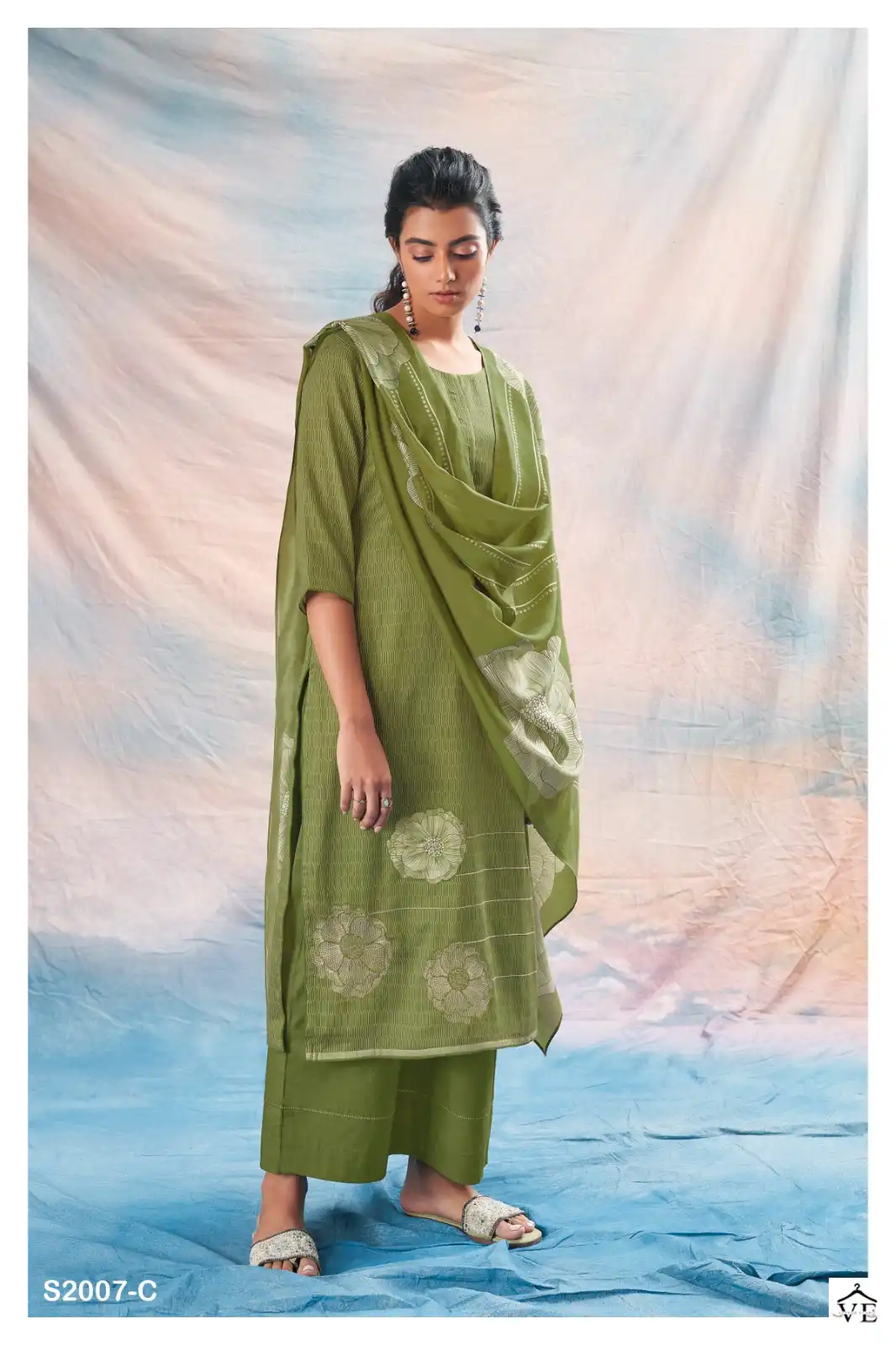 Ganga Sayla 2007 Pure Pashmina Wholesale Designer Winter Wear Salwar Suit Catalog — Wholesale Salwar Suits, Ganga wholesale from Surat - Gallery Image 3