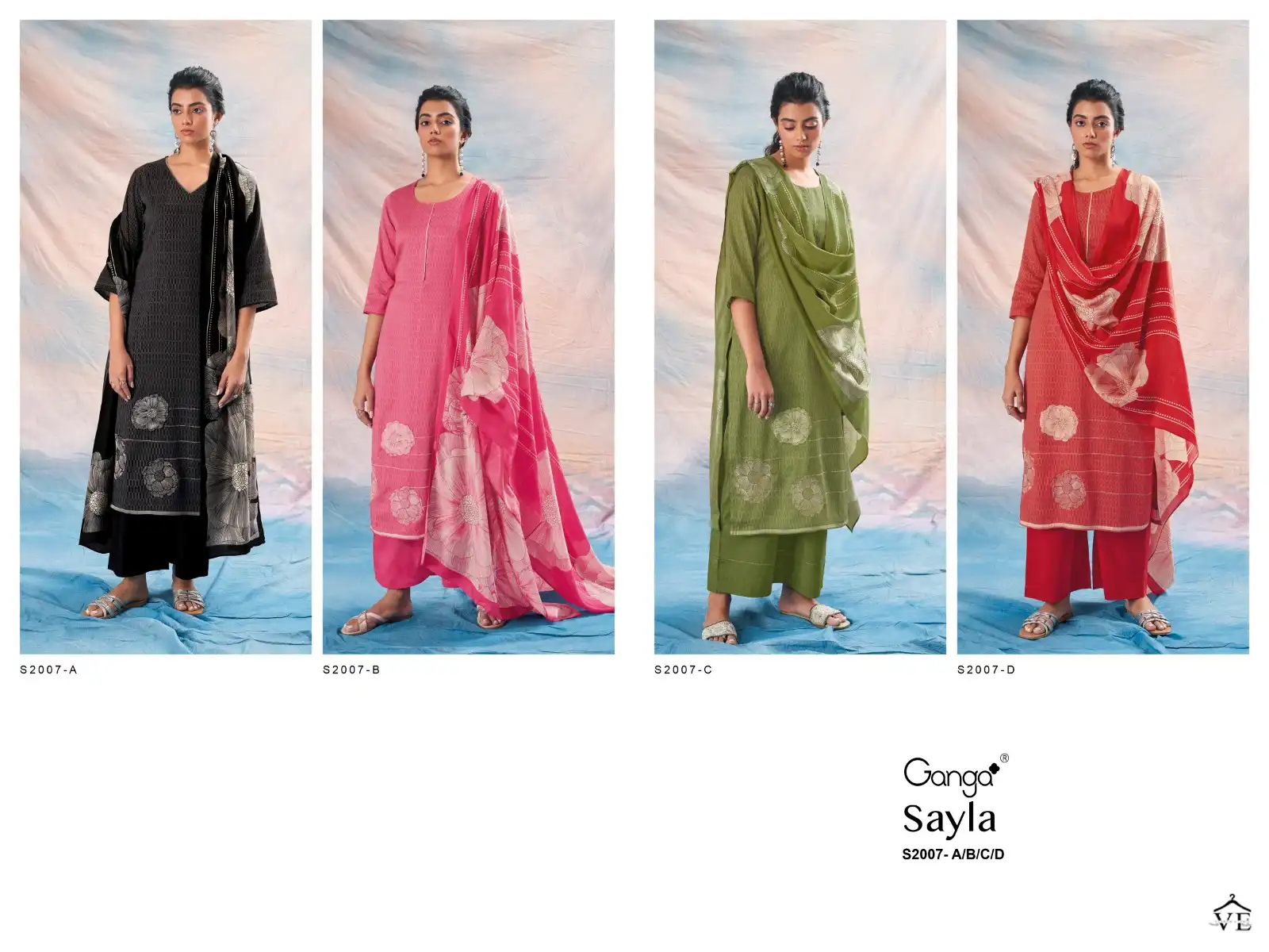 Ganga Sayla 2007 Pure Pashmina Wholesale Designer Winter Wear Salwar Suit Catalog — Wholesale Salwar Suits, Ganga wholesale from Surat — view 5