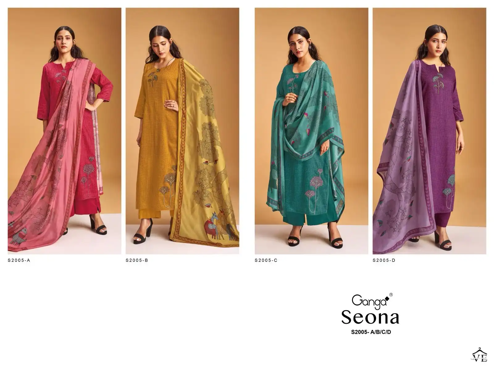 Ganga Seona 2005 Premium Pure Pashmina Wholesale Designer Winter Wear Salwar Suit Catalog — Wholesale Salwar Suits, Ganga wholesale from Surat — view 5