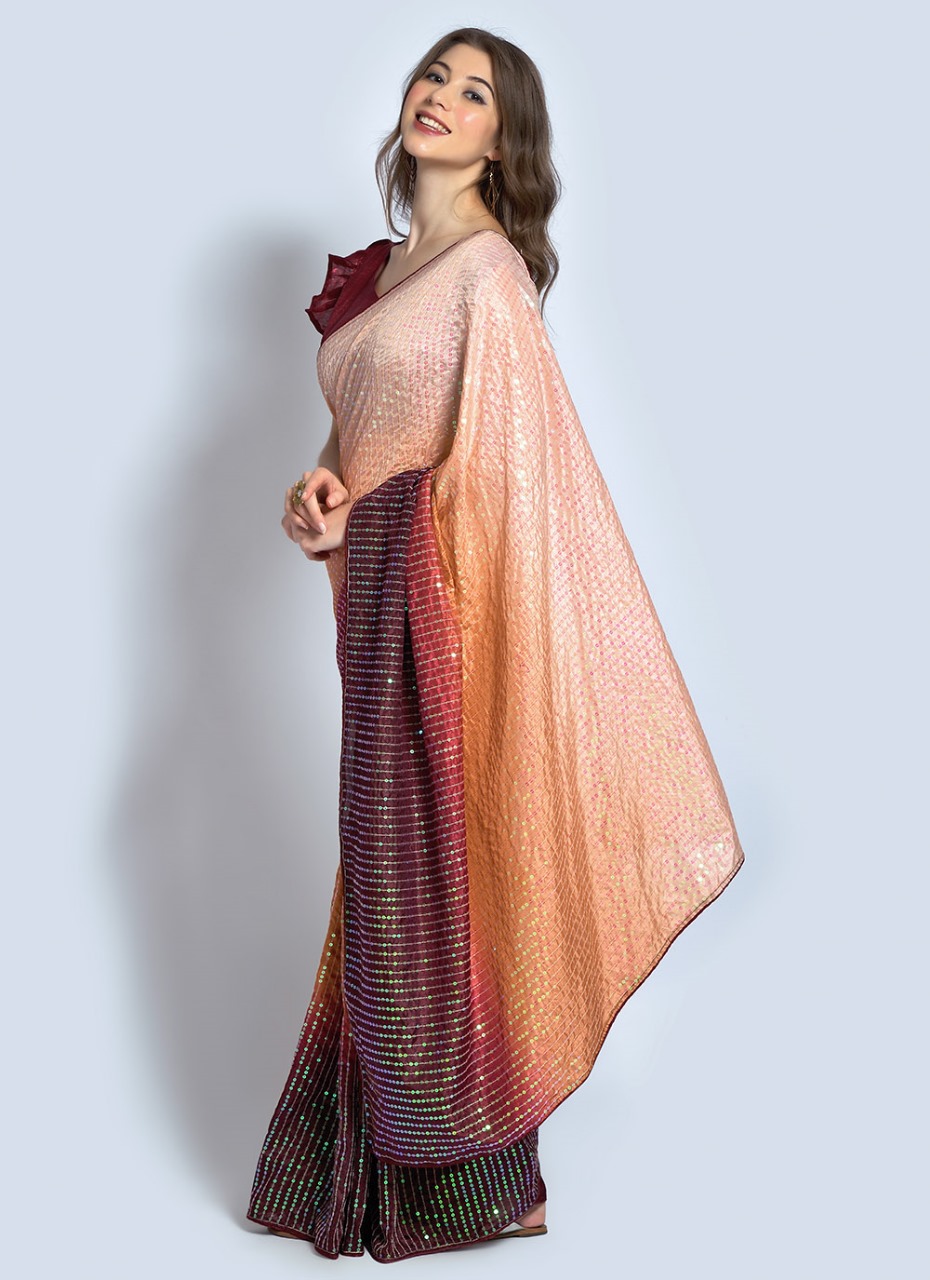 VE Sequence Vol 3 Fancy Wholesale Party Wear Saree Catalog — Wholesale Sarees, MPA wholesale from Surat — view 4