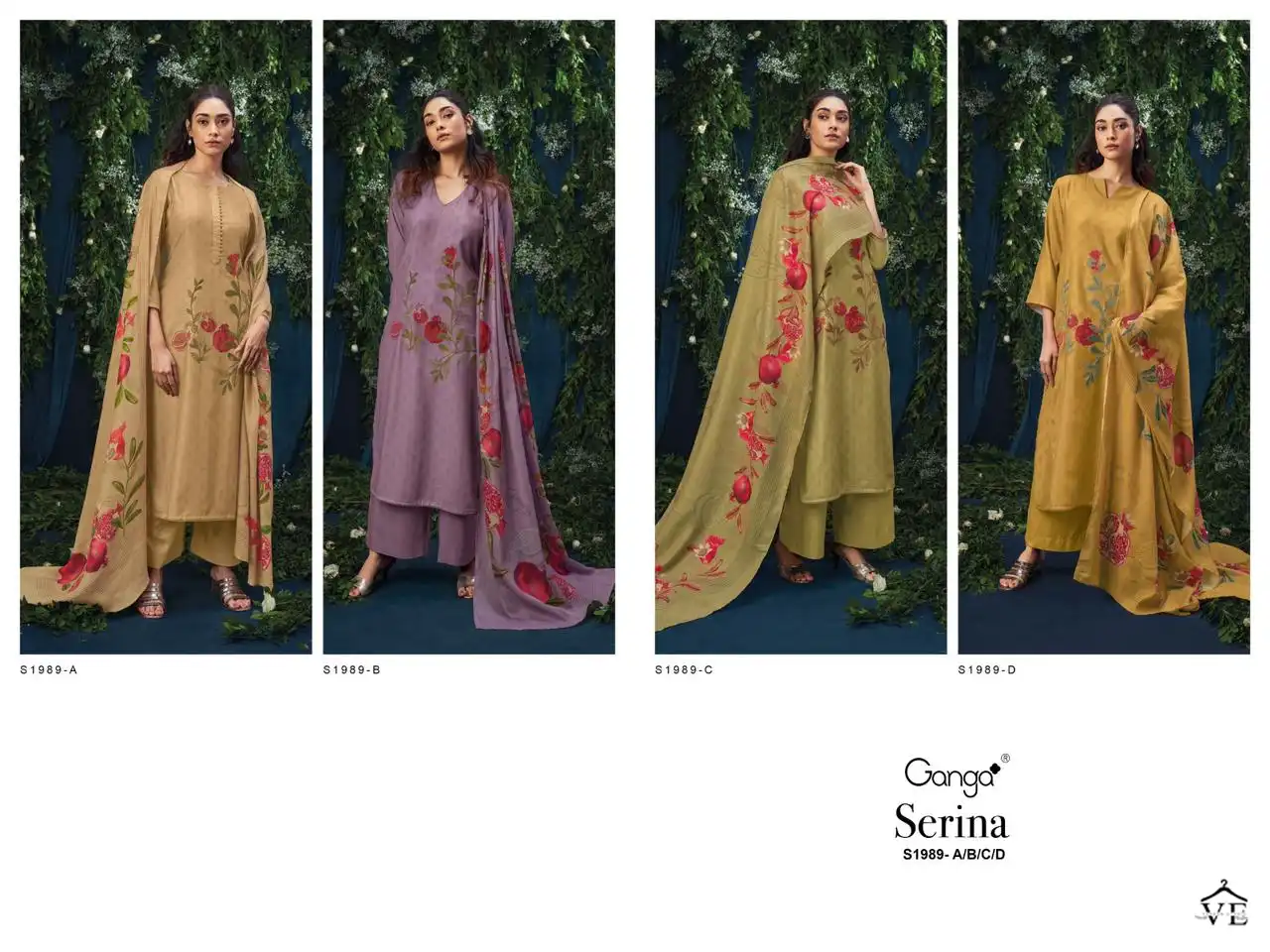 Ganga Serina 1989 Premium Wool Pashmina Wholesale Designer Winter Wear Salwar Suit Catalog — Wholesale Salwar Suits, Ganga wholesale from Surat — view 5