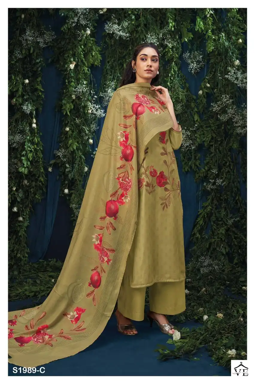 Ganga Serina 1989 Premium Wool Pashmina Wholesale Designer Winter Wear Salwar Suit Catalog — Wholesale Salwar Suits, Ganga wholesale from Surat - Gallery Image 4