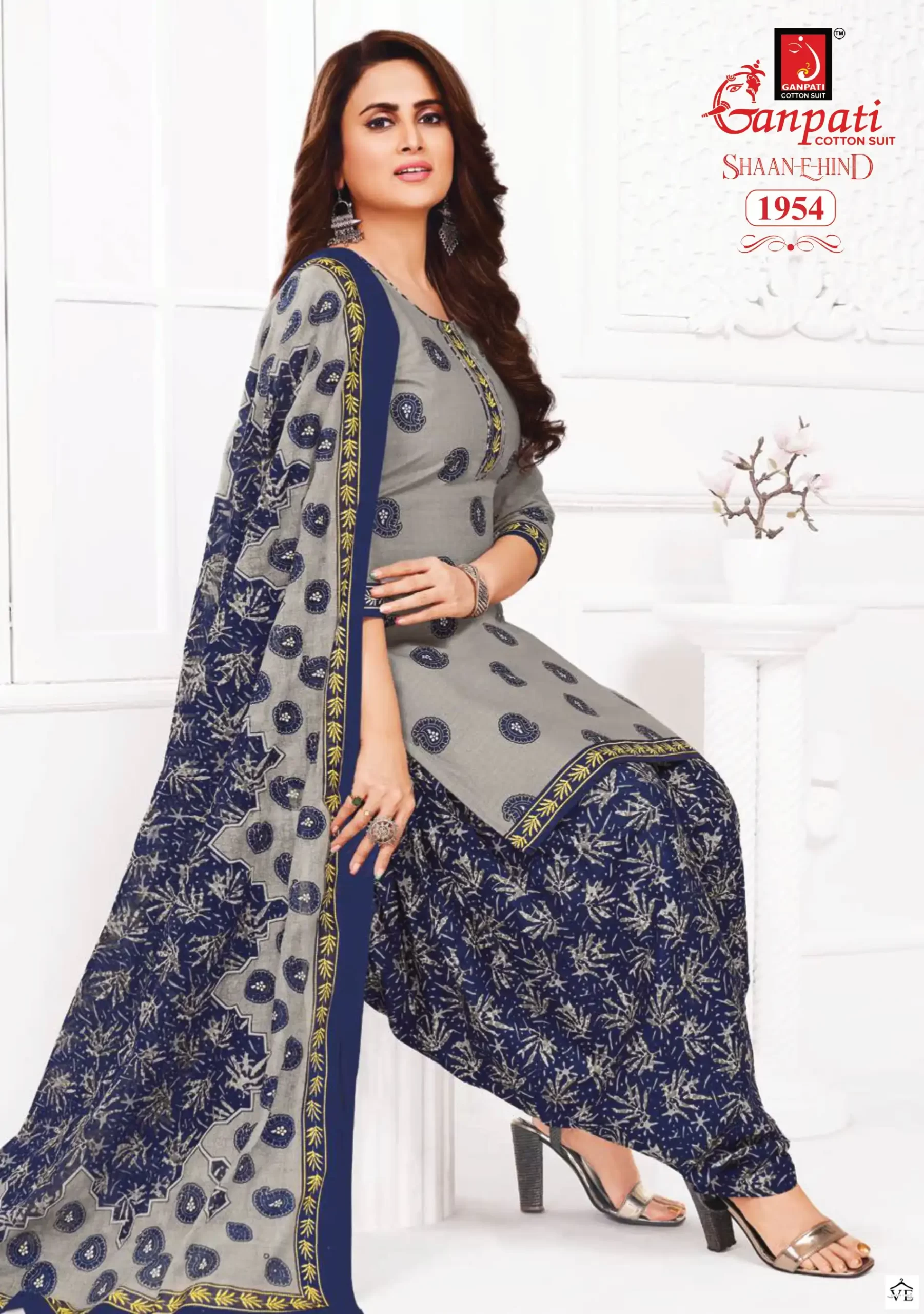 Ganpati Shaan E Hind Vol 8 Cotton Wholesale Salwar Suit Catalog — Wholesale Salwar Suits, Ganpati wholesale from Surat — view 4