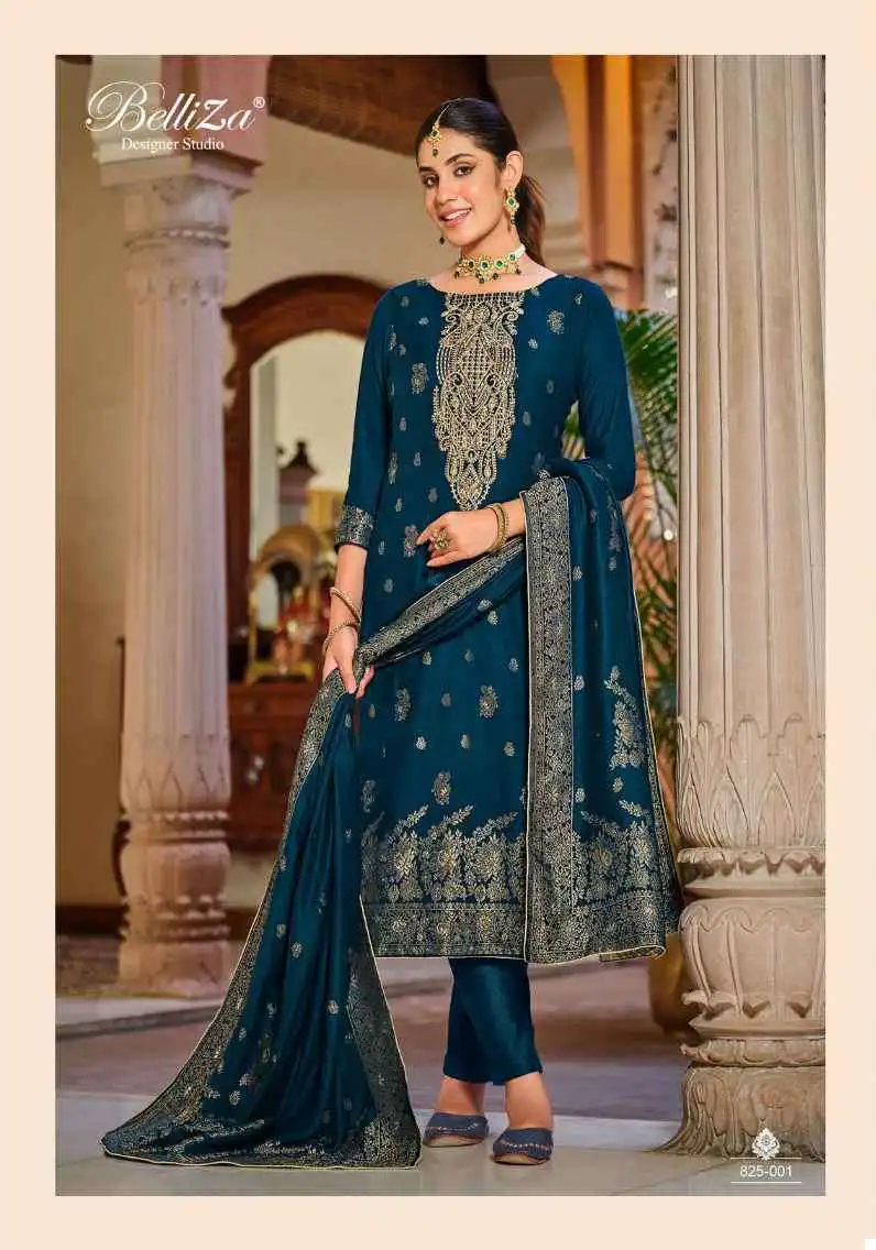 Belliza Shalimar Pashmina Jacquard Wholesale Winter Wear Salwar Suit Catalog — Wholesale Salwar Suits, Belliza Designer wholesale from Surat - Gallery Image 5