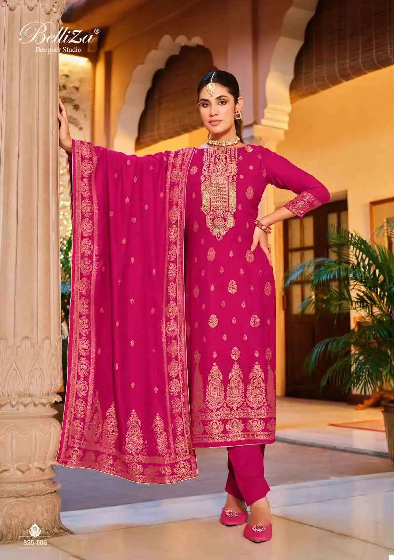 Belliza Shalimar Pashmina Jacquard Wholesale Winter Wear Salwar Suit Catalog — Wholesale Salwar Suits, Belliza Designer wholesale from Surat - Gallery Image 4