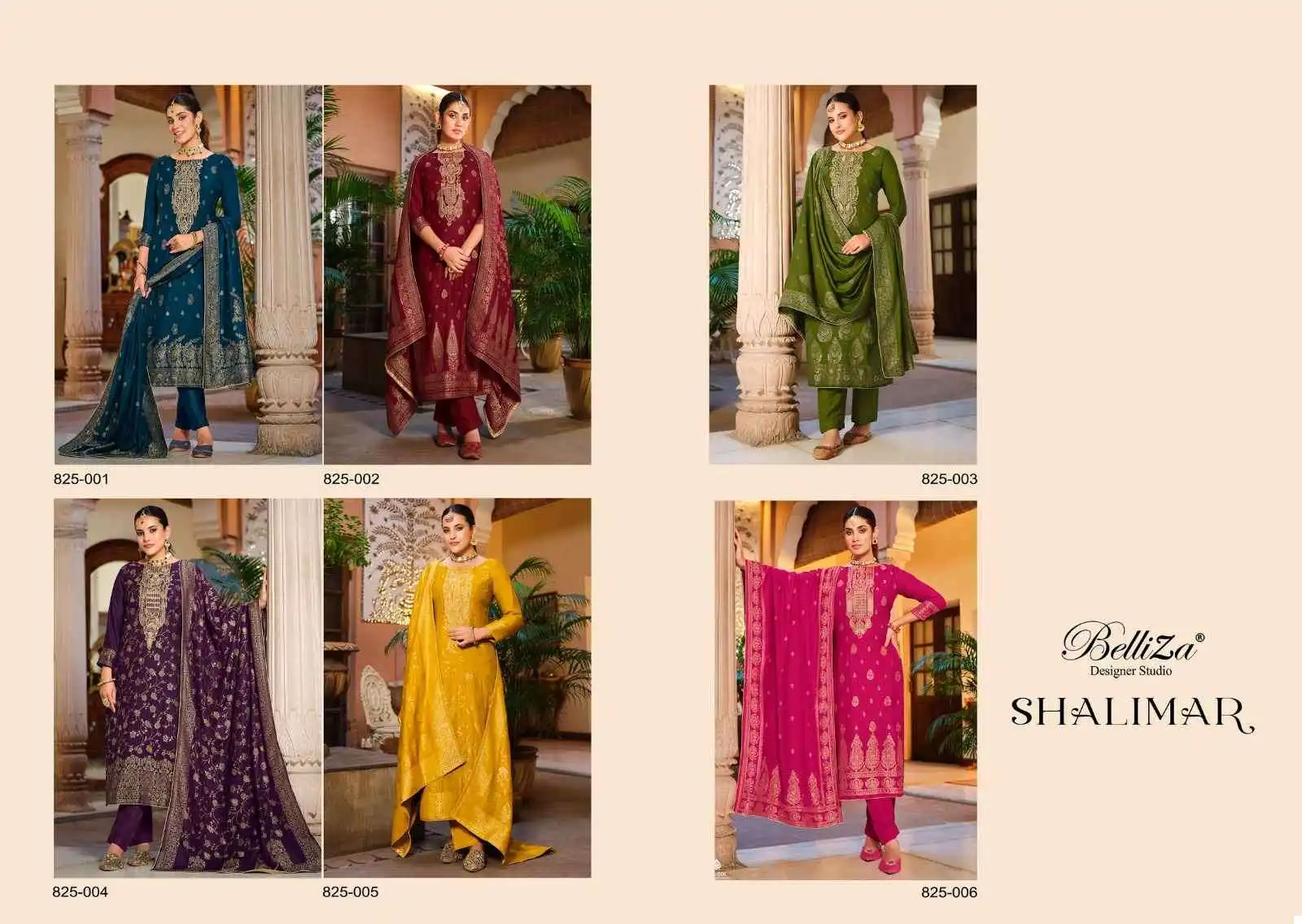 Belliza Shalimar Pashmina Jacquard Wholesale Winter Wear Salwar Suit Catalog — Wholesale Salwar Suits, Belliza Designer wholesale from Surat — view 7