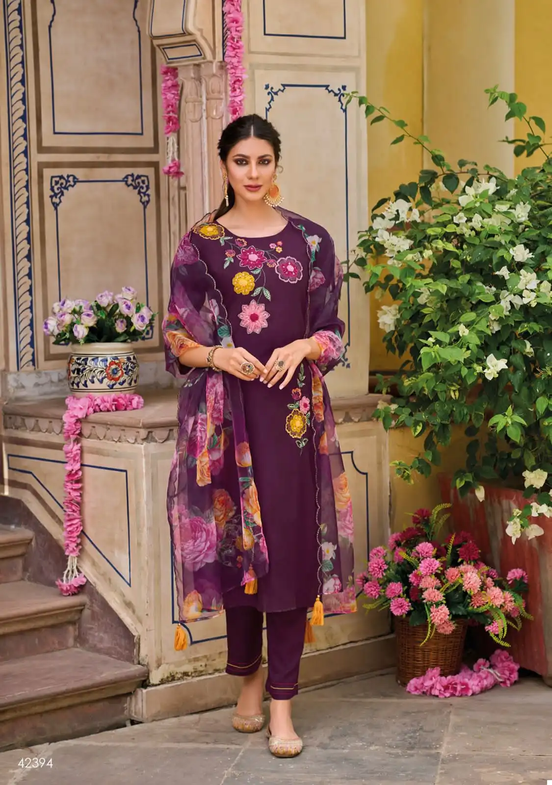 Kailee Fashion Shehnaaz Pure Viscose Silk Wholesale Readymade Salwar Suit Catalog - Image 2