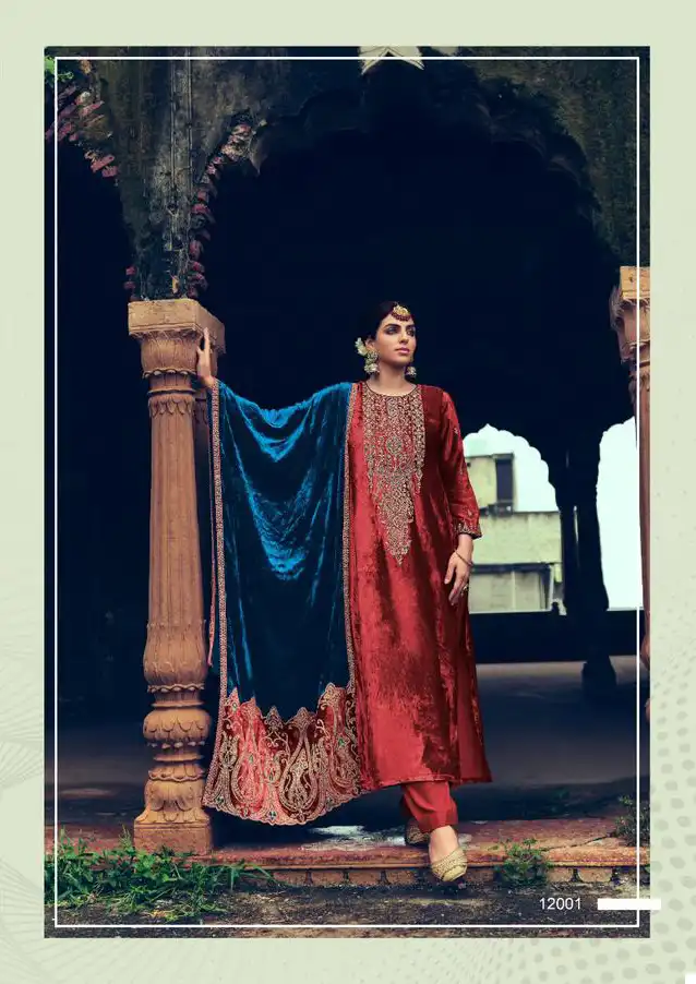 Deepsy Suits Shehnaaz Velvet Wholesale Designer Winter Wear Salwar Suit Catalog — Wholesale Salwar Suits, MPA wholesale from Surat - Gallery Image 2