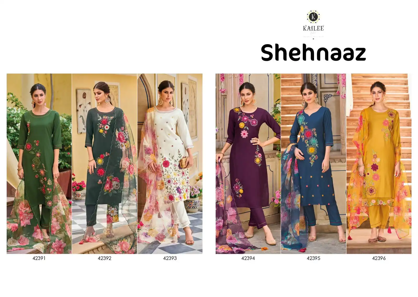 Kailee Fashion Shehnaaz Pure Viscose Silk Wholesale Readymade Salwar Suit Catalog - Image 7