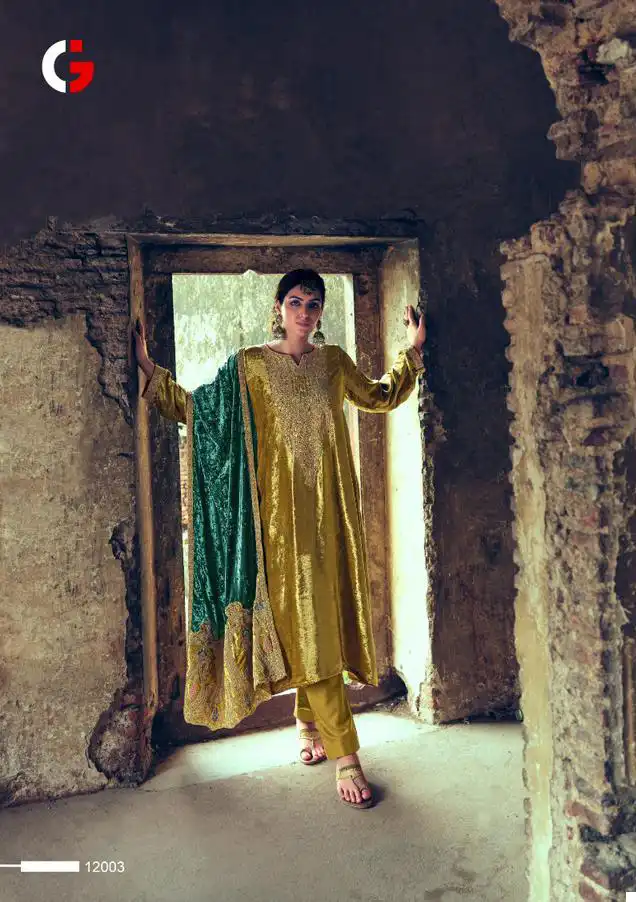 Deepsy Suits Shehnaaz Velvet Wholesale Designer Winter Wear Salwar Suit Catalog — Wholesale Salwar Suits, MPA wholesale from Surat - Gallery Image 3