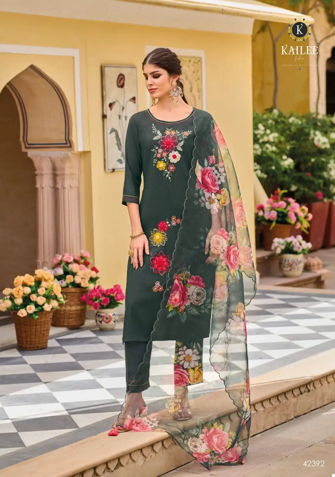 Kailee Fashion Shehnaaz Pure Viscose Silk Wholesale Readymade Salwar Suit Catalog - Image 4