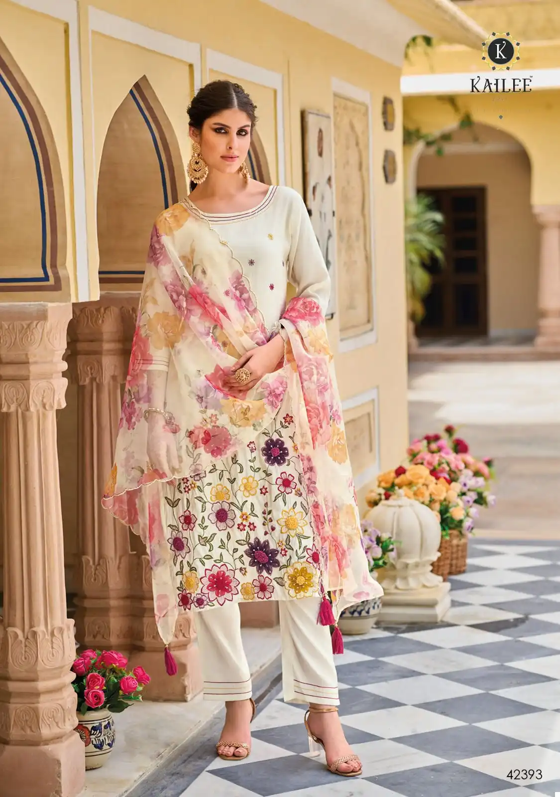 Kailee Fashion Shehnaaz Pure Viscose Silk Wholesale Readymade Salwar Suit Catalog - Image 5