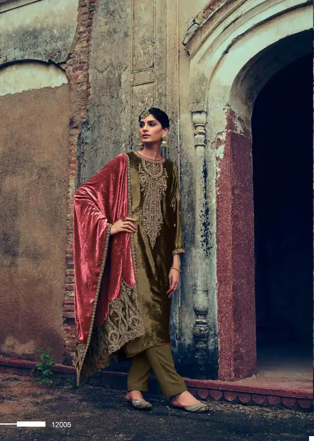 Deepsy Suits Shehnaaz Velvet Wholesale Designer Winter Wear Salwar Suit Catalog — Wholesale Salwar Suits, MPA wholesale from Surat - Gallery Image 5