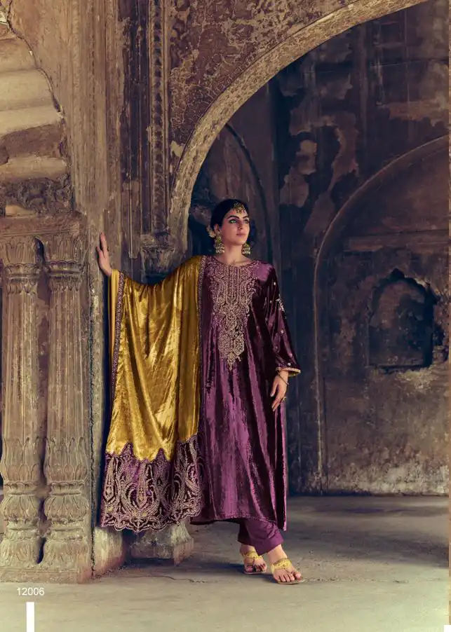 Deepsy Suits Shehnaaz Velvet Wholesale Designer Winter Wear Salwar Suit Catalog — Wholesale Salwar Suits, MPA wholesale from Surat - Gallery Image 6