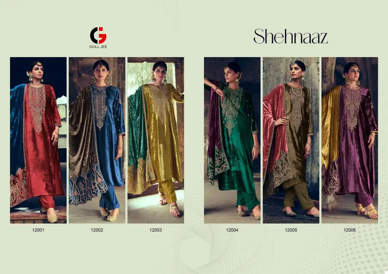 Deepsy Suits Shehnaaz Velvet Wholesale Designer Winter Wear Salwar Suit Catalog — Wholesale Salwar Suits, MPA wholesale from Surat — view 7