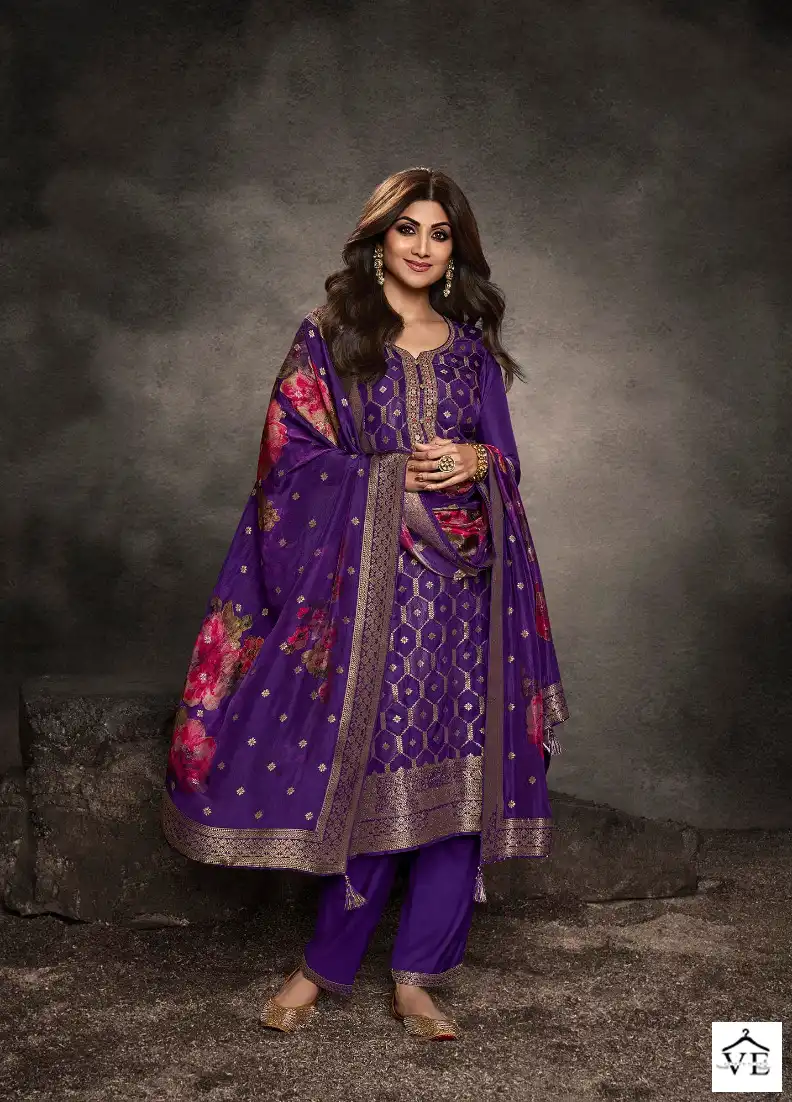 Vatsam Shilpa Vol 11 Jacquard Wholesale Heavy Embroidery Designer Readymade Salwar Suit Catalog — Wholesale Salwar Suits, MPA wholesale from Surat - Gallery Image 2