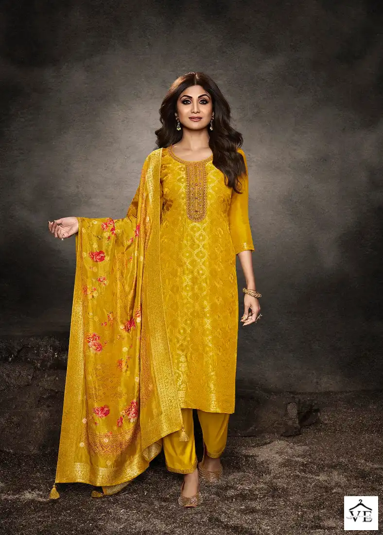 Vatsam Shilpa Vol 11 Jacquard Wholesale Heavy Embroidery Designer Readymade Salwar Suit Catalog — Wholesale Salwar Suits, MPA wholesale from Surat - Gallery Image 3