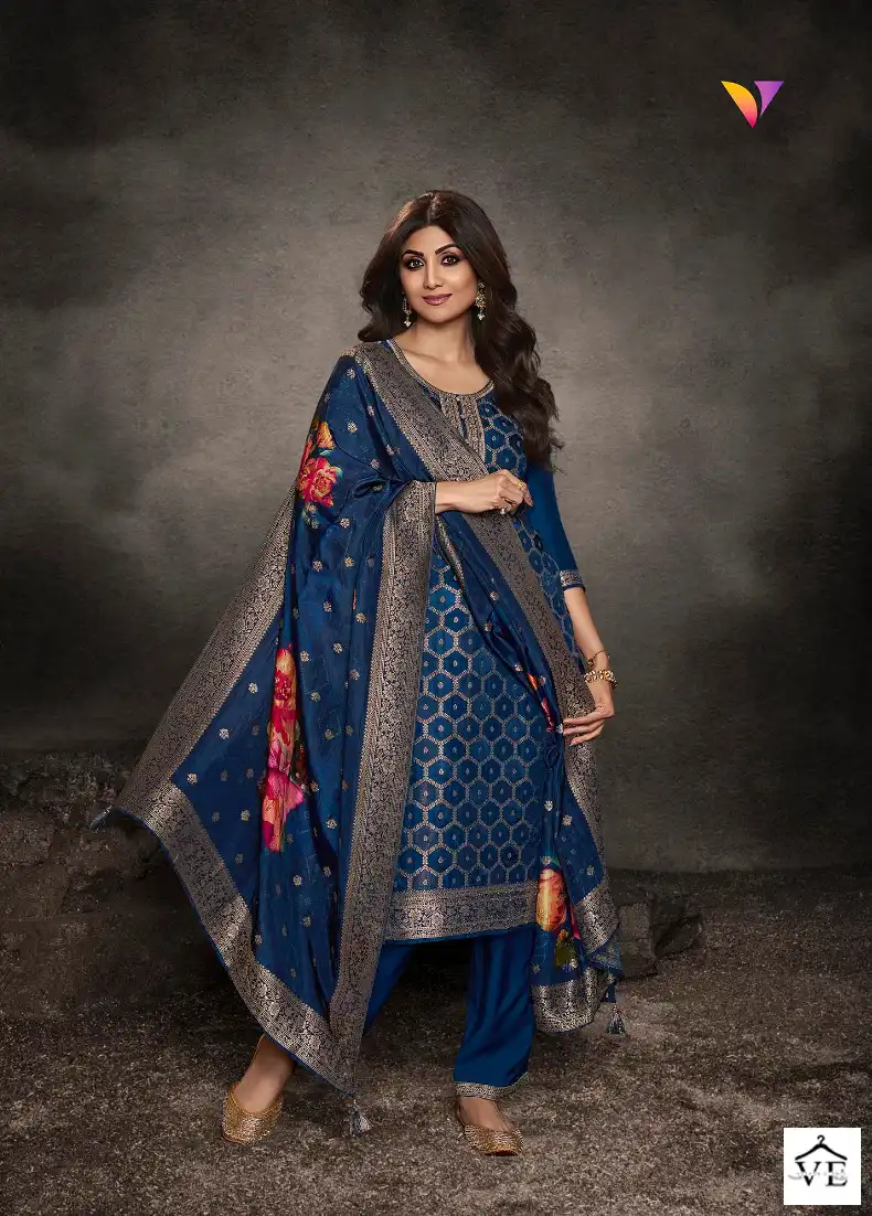 Vatsam Shilpa Vol 11 Jacquard Wholesale Heavy Embroidery Designer Readymade Salwar Suit Catalog — Wholesale Salwar Suits, MPA wholesale from Surat - Gallery Image 4
