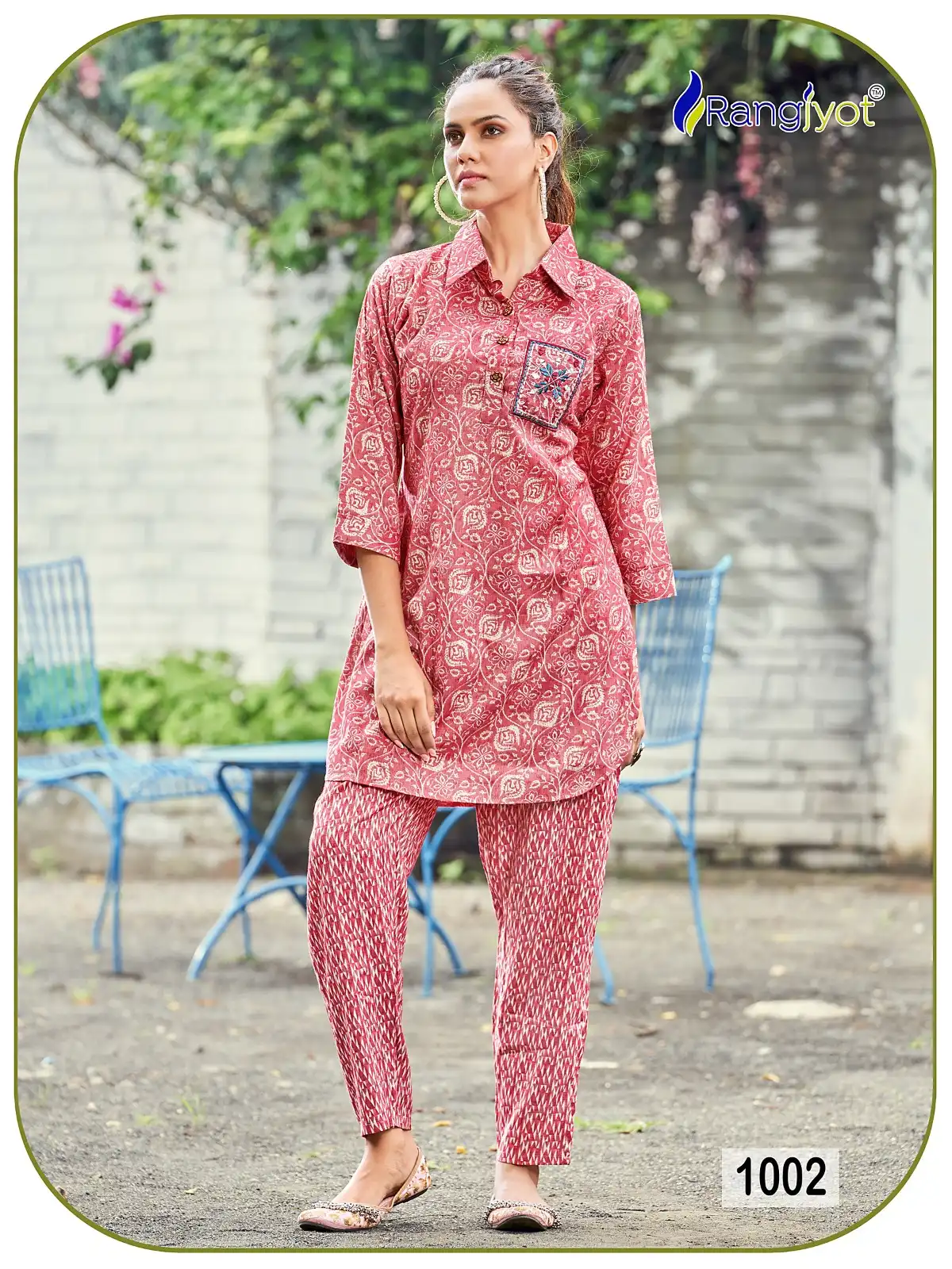 Rangjyot Shimoni Vol 1 Fancy Wholesale Hand Works Fancy Top With Pant Cord Set Catalog — Wholesale Kurtis, MPA wholesale from Surat - Gallery Image 3
