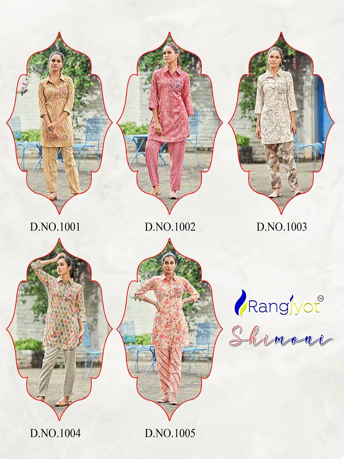 Rangjyot Shimoni Vol 1 Fancy Wholesale Hand Works Fancy Top With Pant Cord Set Catalog — Wholesale Kurtis, MPA wholesale from Surat — view 6