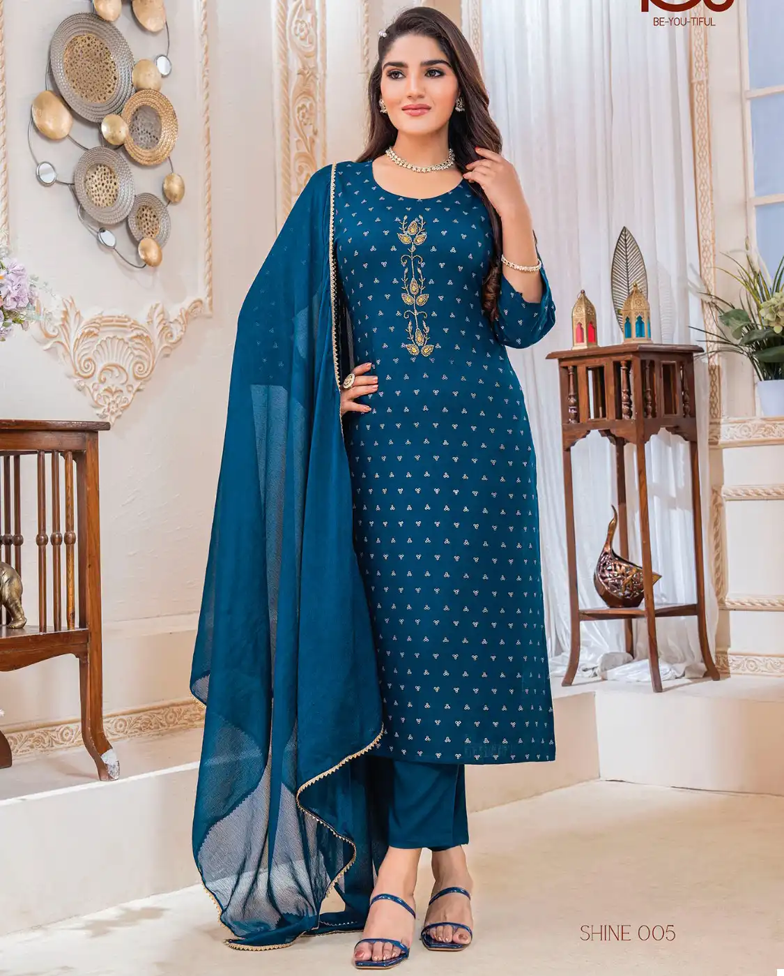 Wanna Shine Rayon Wholesale Readymade Salwar Suit Catalog — Wholesale Salwar Suits, MPA wholesale from Surat — view 1