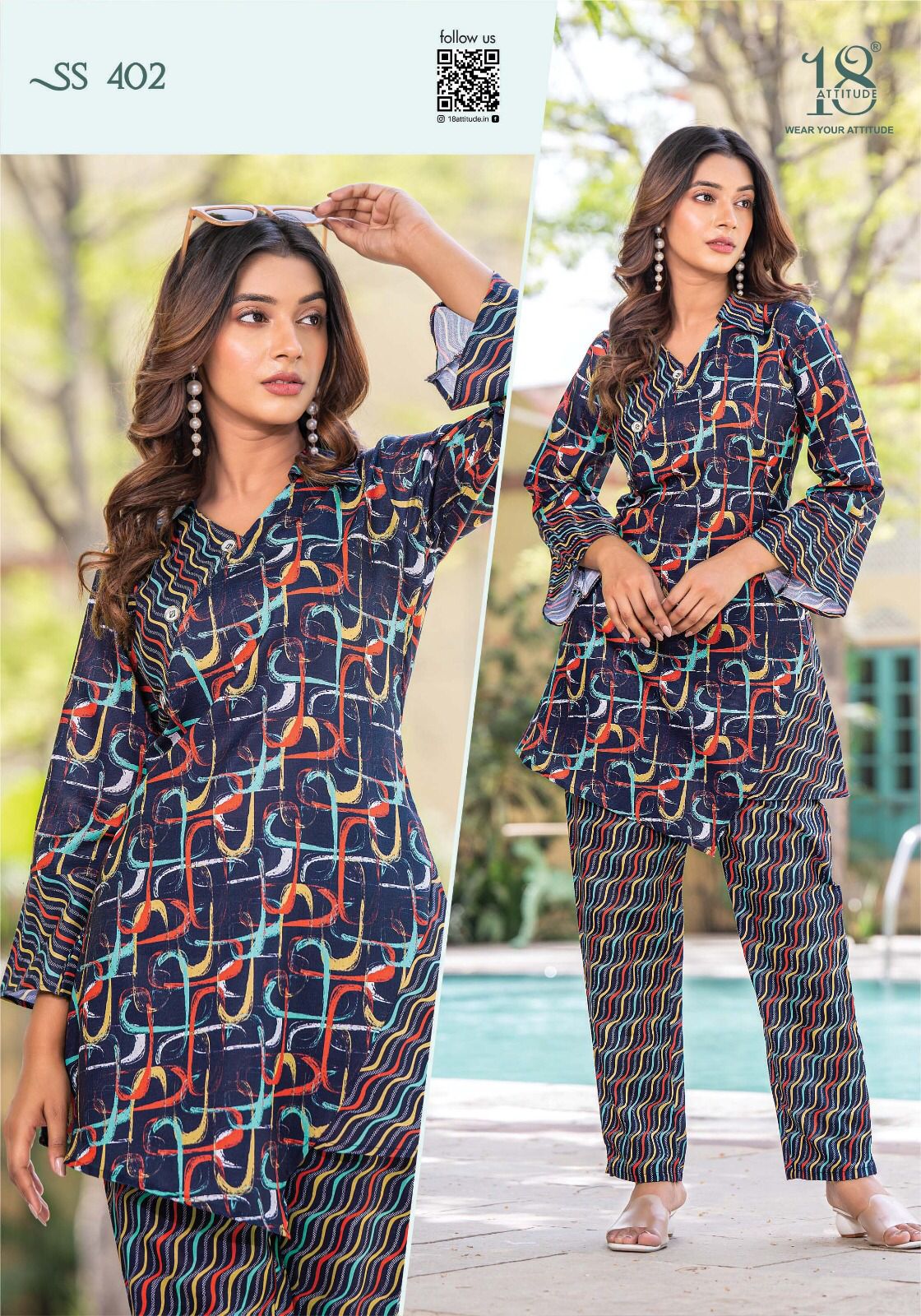 18 Attitude Sho-Shaa Vol 4 Bsy Cotton Latex Wholesale Co-Ord Set Catalog — Wholesale Kurtis, MPA wholesale from Surat — view 3