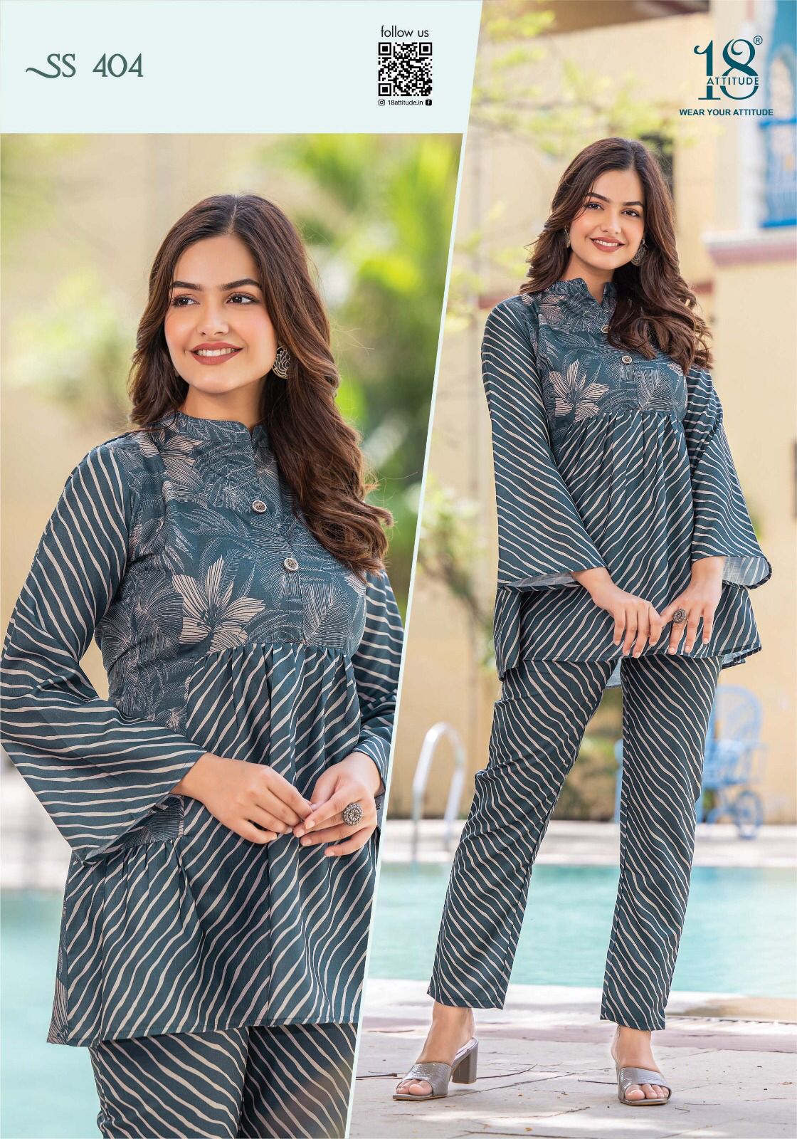 18 Attitude Sho-Shaa Vol 4 Bsy Cotton Latex Wholesale Co-Ord Set Catalog — Wholesale Kurtis, MPA wholesale from Surat — view 4