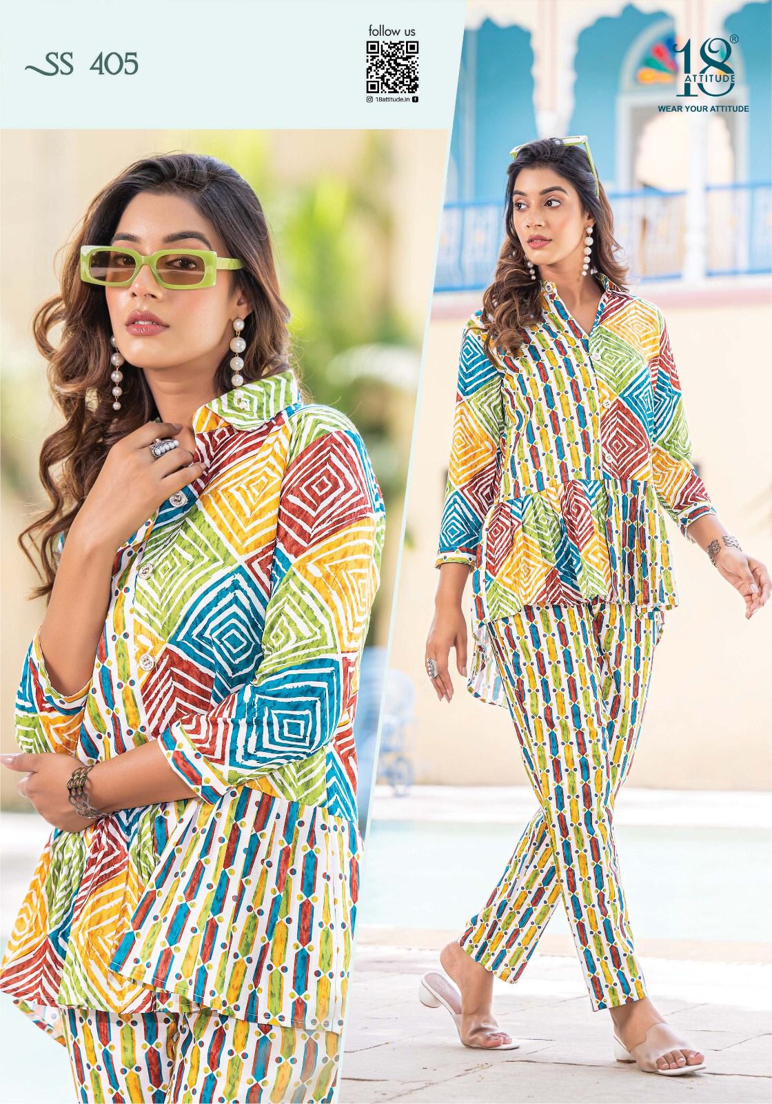 18 Attitude Sho-Shaa Vol 4 Bsy Cotton Latex Wholesale Co-Ord Set Catalog — Wholesale Kurtis, MPA wholesale from Surat — view 6