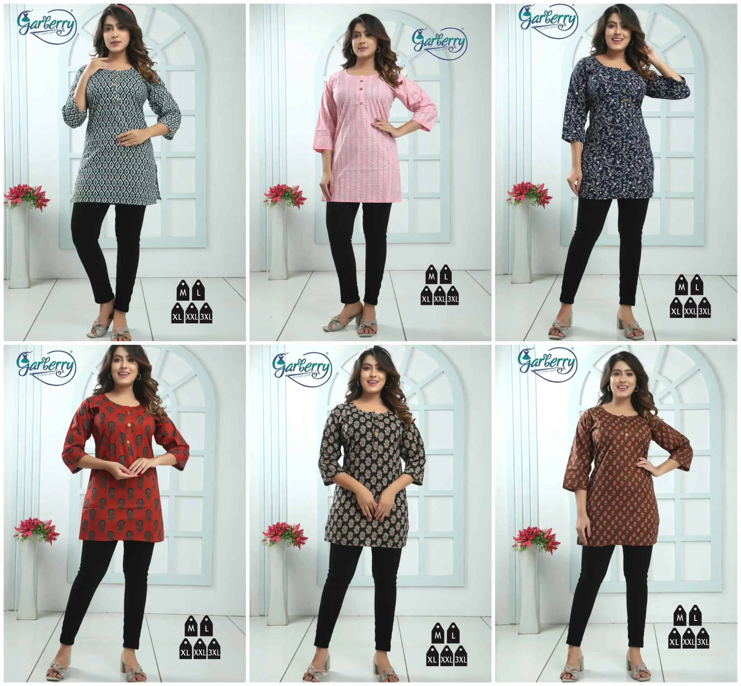 Gardberry Navi Cotton Wholesale Short Kurtis Catalog — Wholesale Kurtis, MPA wholesale from Surat — view 7