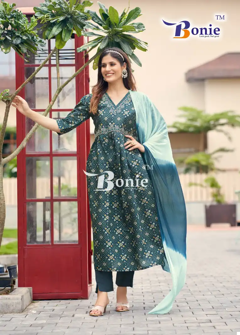 Bonie Shreya Vol 2 Heavy Chanderi Wholesale Readymade Suits Catalog — Wholesale Salwar Suits, bonie wholesale from Surat - Gallery Image 3