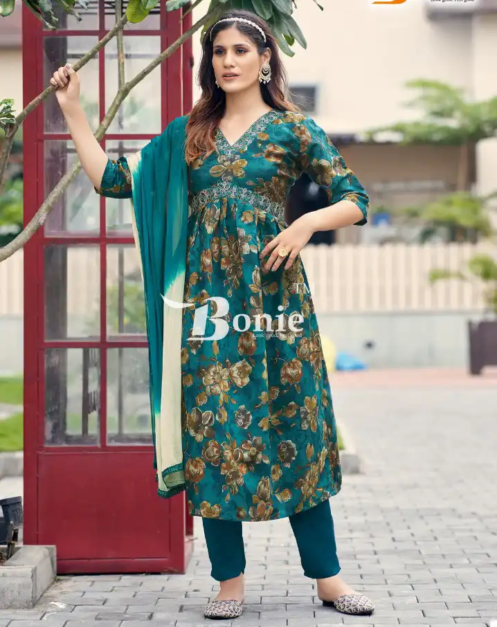 Bonie Shreya Vol 2 Heavy Chanderi Wholesale Readymade Suits Catalog — Wholesale Salwar Suits, bonie wholesale from Surat — view 1