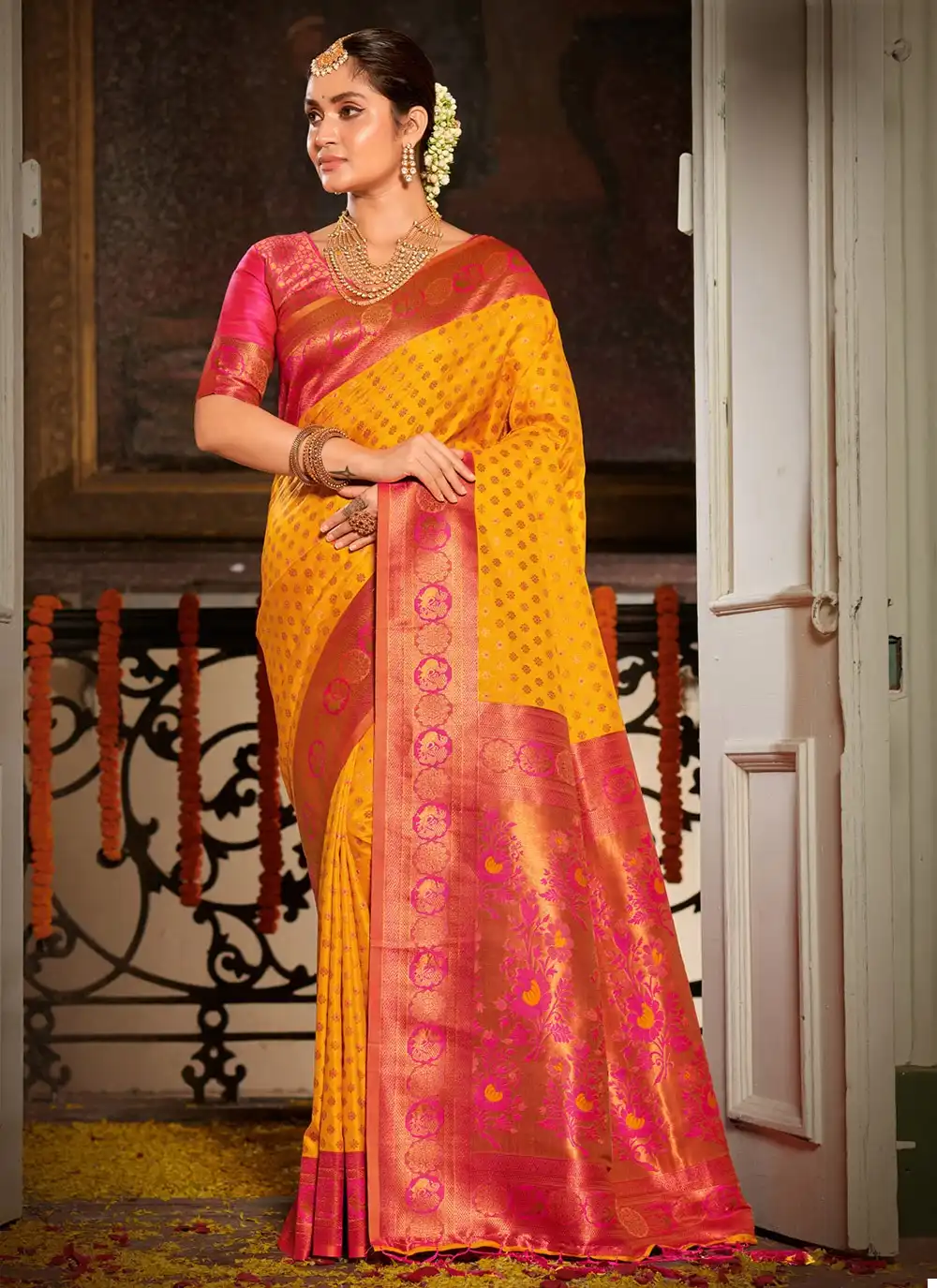 Sangam Shringaar Banarasi Silk Wholesale Saree Catalog — Wholesale Sarees, MPA wholesale from Surat - Gallery Image 5