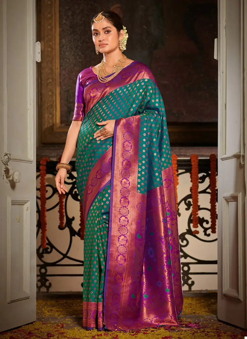 Sangam Shringaar Banarasi Silk Wholesale Saree Catalog — Wholesale Sarees, MPA wholesale from Surat - Gallery Image 2